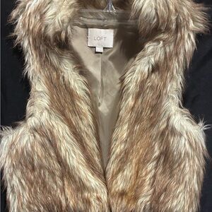 LOFT Gray Satin Lined Garment xs/s